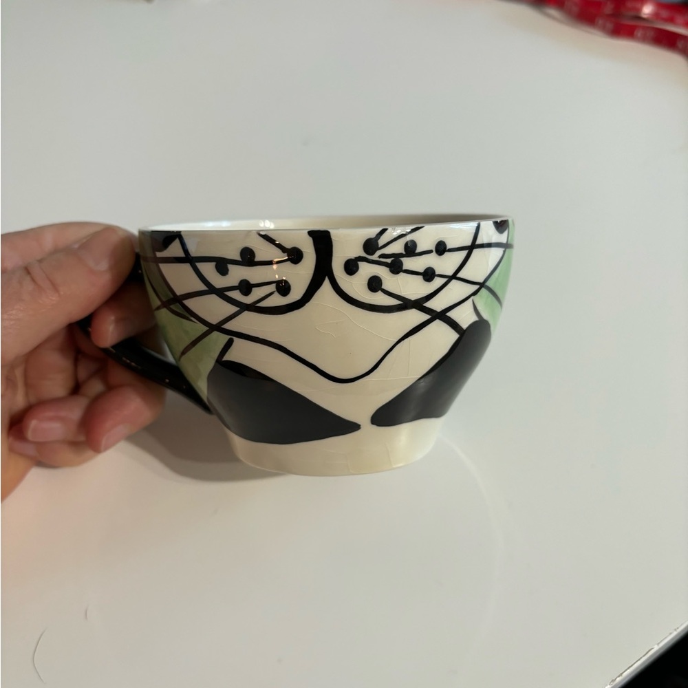 SWAK coffee mug tea cat artsy handmade Lynda Corneille